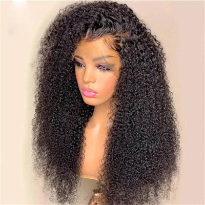 China Soft Smooth Thick Barely Shedding Glueless Full Hd Lace Wigs For Black Women Kinky Curly Lace Front Wigs Raw Brazilian Human Hair Hd Lace Frontal Wigs Human Hair for sale