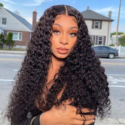 China Soft Smooth Thick Barely Shedding Brazilian Virgin Human Hair Transparent Swiss Lace Wig Hd Body Wave Curly Lace Front Wigs For Black Women for sale