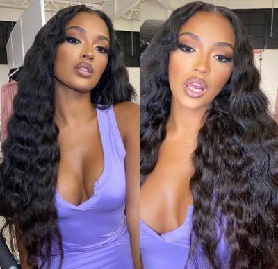 China Soft Smooth Thick Barely Shedding 150% 180% Density Loose Deep Wave Lace Front Wigs 100% Natural Human Virgin Hair Wigs for sale