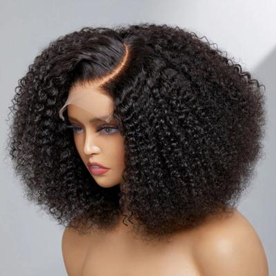 China Soft Smooth Thick Barely Shedding Human hair bob wigs human hair lace front brazilian 250 density curly wig for sale