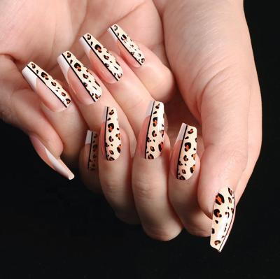 China DIY Nail Art High Quality 24pcs/set Press On Nails Long Coffin Nail Tips Artificial Nails for sale