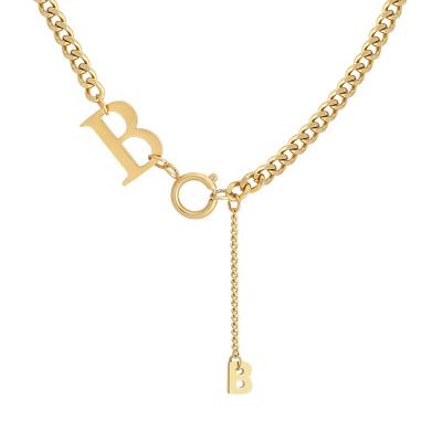 China NL013 Fashion New Gold Anti Fade Out Letter B Word Necklace Pendants For Necklace Jewelry for sale