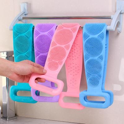 China EXFOLIATE silicone shimmy back seal scrubber exfoliator cleaner use in shower for men women loofah exfoliating washcloth body scrubbers for sale