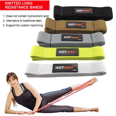 China Wholesale Hot Selling High Quality Durable Cotton Fabric Resistance Long Bands Set For Gym Fitness Exercise for sale