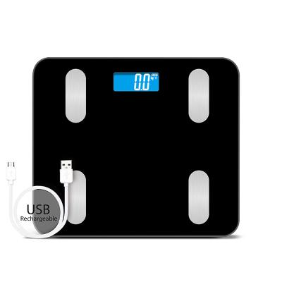 China WITH COVER WIFI Scale USB Interface Digital Backlight Body Fat Bmi Rechargeable Smart Scale Weight Loss for sale