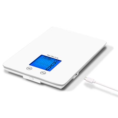 China WITH LID Amazon Hot Sale Rectangle 15kg/1g Measuring Kitchen Scales LCD Digital Display Food Scale for sale