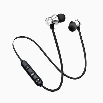 China Hang around 5.0 bass sports band neck band magnetic tws metal earphones wireless stereo heavy handfree with MIC for sale