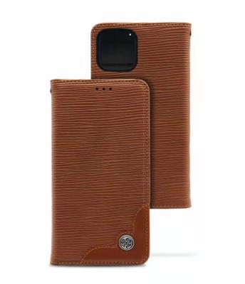 China 2021 New Design Anti-fall High Quality Leather Custom Flip Wallet Mobile Phone Case With Card Slots for sale