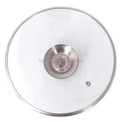 China High Quality Minimalist Kitchenware Tempered Glass Lid With Stainless Steel Ring for sale