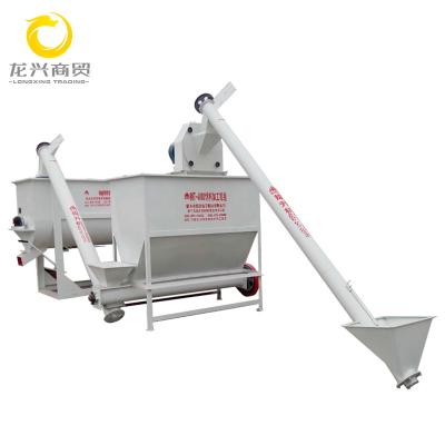 China Cultivate 2019 New Design Animal Farm Use Horizontal Feed Mixer And Grinder for sale