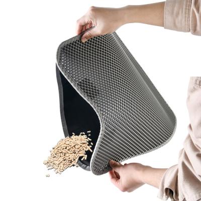 China Best Stocked Kitty Tracking Mat Cat Box Pee Pads Anti Catcher Tray Matt Litter for sale