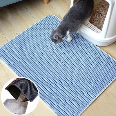 China EVA Silicone Honeycomb Blackhole Cats Stocked Mats Washable Trapper Mess Catcher Box Pads for sale