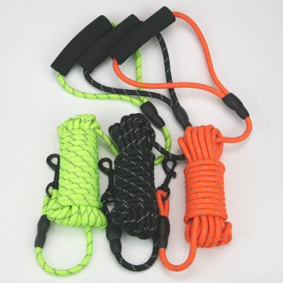 China Wholesale Reflective Long Training Pet Jogging Soft Handle 6m/10m Nylon Reflective Rope Waterproof Utility Dog Leash for sale