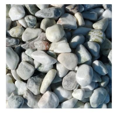 China GS-001 Industrial White Green Ball Pebble Stone For Street Decoration Paving Stone for sale