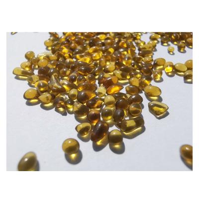 China GB-009 Modern Amber Color Glass Beads And Glass Stone For Decorate Garden And Fire for sale