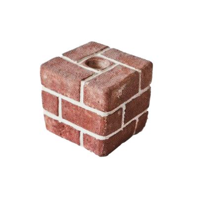 China Traditional yellow and red porcelain supply for outdoor decoration and garden yard small artificial culture brick for sale