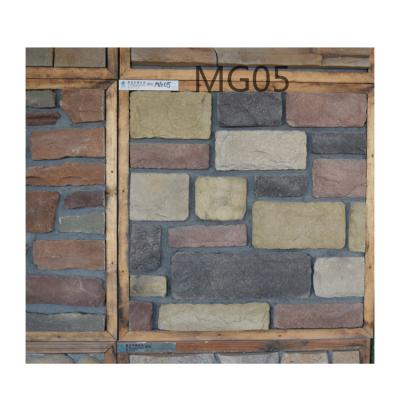 China Traditional premium black color and yellow white red MG05 for wall decoration artificial culture veneer stone for sale