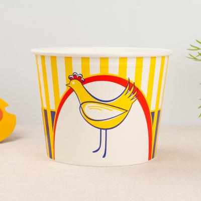 China Disposable Frying Paper Disposable Fast Food Take Out Take Out Fried Chicken Bucket for sale