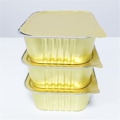 China Safe Disposable Microwave Bowl Household Baking Take Out Food Packaging Aluminum Foil Container for sale