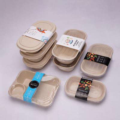 China Eco-Friendly Cornstarch Eco-Friendly Biodegradable Bamboo Boxes Custom Luxury Wheat Straw+ Sugar Cane Food Paper Pulp Packaging for sale