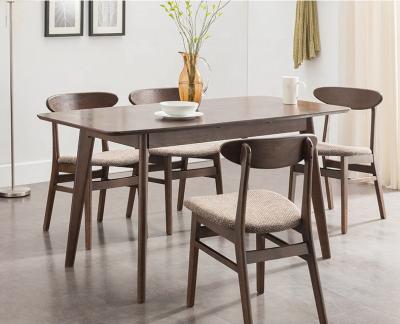 China (Other) Wholesale Nordic Style Adjustable 160cm Brown Color Dining Room Furniture Solid Wood Dining Table in Low Price for sale