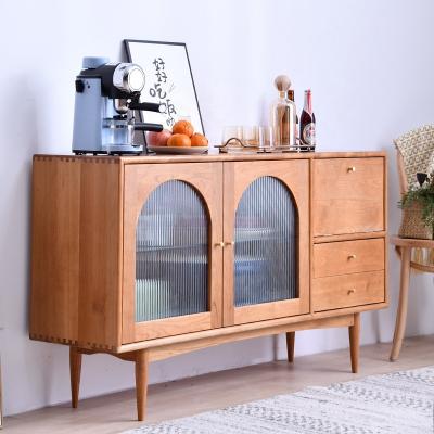 China Solid Wood Kitchen Cabinet Cupboards Sideboard Solid Wood Style Solid Wood Dining Modern Furniture for sale