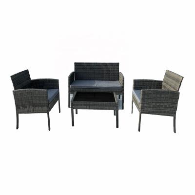 China Modern Design Modern Outdoor Rattan Plastic Garden Furniture Sets Hotel Furniture Sofa Table Sets for sale