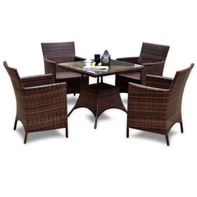 China Modern DINING TABLE SET outdoor hot sale wicker rattan waterproof garden patio furniture wholesale for sale