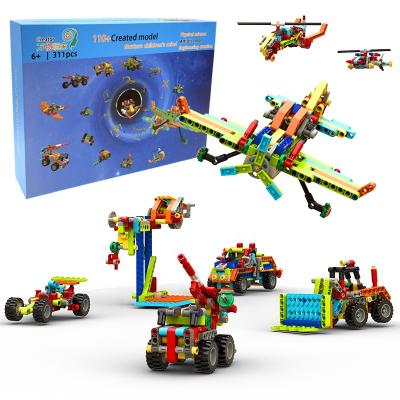 China MODEL TOY Cheaper 311 PCS ABS plastic material creative building block 3d construction diy toys educational building blocks for kids for sale