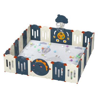 China Wholesale Easy Assembly Baby Crib Pen Kids Play Yard Fence Kids Playyard Plastic Indoor Indoor Outdoor Babies Large Playpen for sale