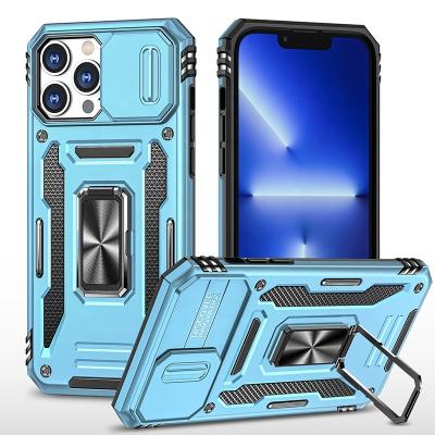 China Shockproof Shockproof Protective Hybrid TPU PC with Ring Holder Cover Para de fundas cell phone case celular for iphone 13 PRO max 14 11 12 for sale