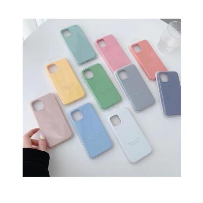 China Funda Coque Mobile Phone Case Colorful Logo Shockproof Silicone Back Cover For Iphone 14 pro Max Xr Xs Case With 13 12 11 package for sale