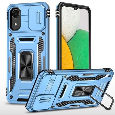 China Shockproof Case For Galaxy A02S A03S Core Magnetic Ring Holder Armor Shockproof Camera Funda Mobile Phone Cover For Samsung Z Fold 4 A 02S for sale