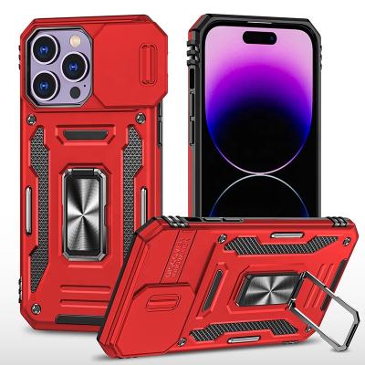 China Shockproof Shockproof Kickstand Ring Holder Protective Hybrid Armor TPU PC Cover Coque Mobile Phone Case for iphone 14 PRO max 13 11 12 for sale