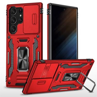 China Shockproof Armor TPU PC Slide Cover Camera Back Funda Para Celulares Cell Phone Cases For Samsung Galaxy S23 Ultra S23 S22 Plus S21 for sale