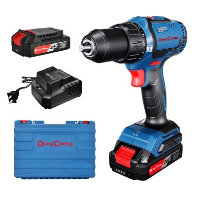 China Dongcheng 20V 2.0Ah 60N.m 3 function impact cordless brushless drill 13mm for sale