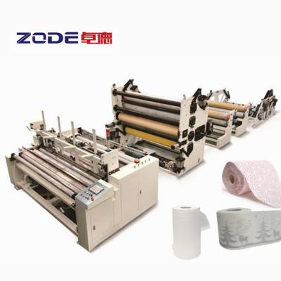 China Toilet Tissue 4ply HMI Kitchen Towel Paper Roll Rewinding Machine PLC for sale