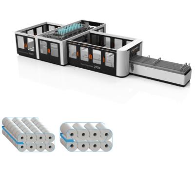 Cina macchina imballatrice della carta di rotolo di carta igienica, carta velina del bagno che impacchetta prezzo della macchina, bundler della carta velina del bagno in vendita