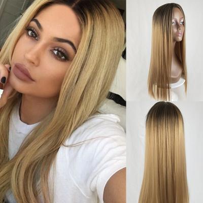 China Easy apply best selling long wig gradient human wigs straight hair accessories set for sale