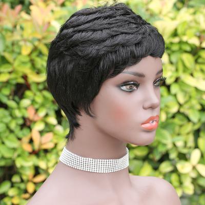 China Easy Apply Frontal Closure Wholesale Pixie Cut Short Hair Wig For Colored Women Hair for sale