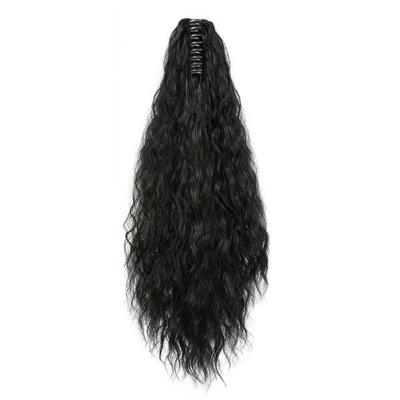 China Easy Apply Synthetic Long Ponytail Hair Extensions Wholesale Removable Wig Female Curly Small Hair for sale