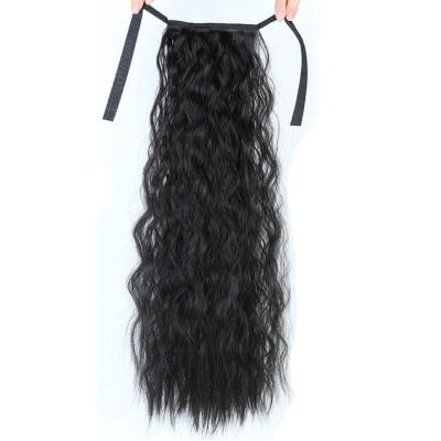 China Easy Apply Hot Selling Fashionable Lace Up Wig Corn Curls Synthetic Hair Ponytails Wig for sale