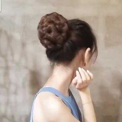 China Easy Apply Flower Shaped Short Chignon Pieces Bun Hair Wigs Accessories From China Manufacturer With Hook for sale