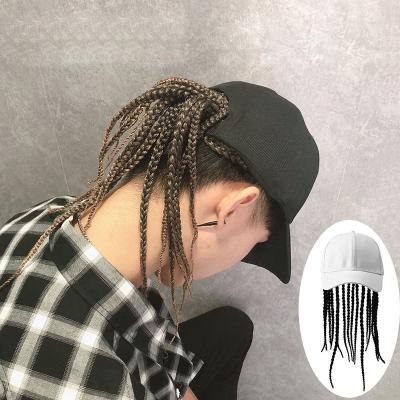 China Easy Apply Peaked Hat Wholesale Popular With Fashionable Hip-hop Wig Braids Cap Wigs Beautiful Dirty Ponytail for sale