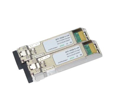 China Metal Single SFP 10G Bidi 40km LC Optical LC Fiber Equipment Transceiver Module for sale