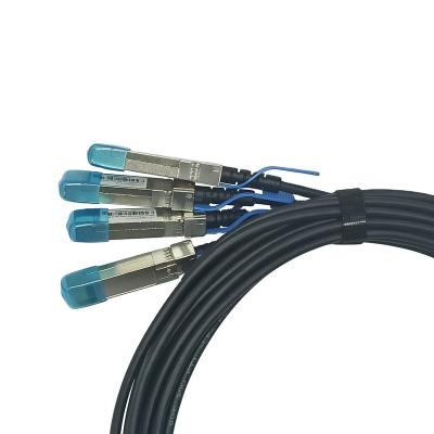 China Data Center Cable Fiber 40G QSFP DAC Cable Direct Attach Copper QSFP Optical 40G to 4 x 10G SFP for sale