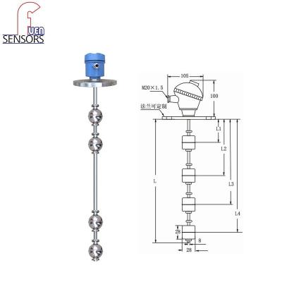 China Continuous Level Control Float Liquid Air Water Level Sensor Switch for sale