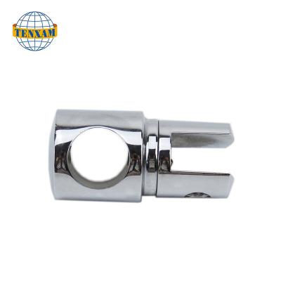 China Glass-to-Pipe Repair Square Zinc Alloy Hang Wheel Pipe Connector Modern Bathroom Hardware for sale