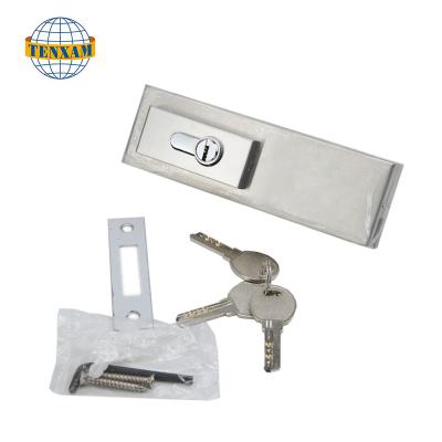 China Stainless Steel Glass Door Easy Installation Quality Latch Bottom Lock for sale