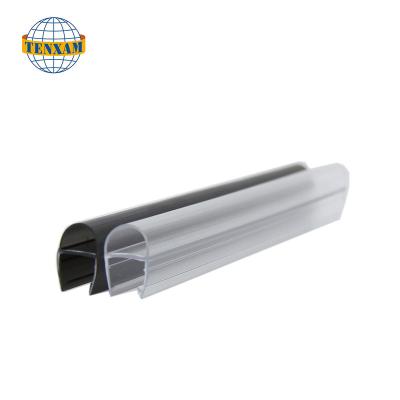 China Modern Type Clear PVC Door Waterproof Glass Shower Seal For 8-10mm Glass for sale